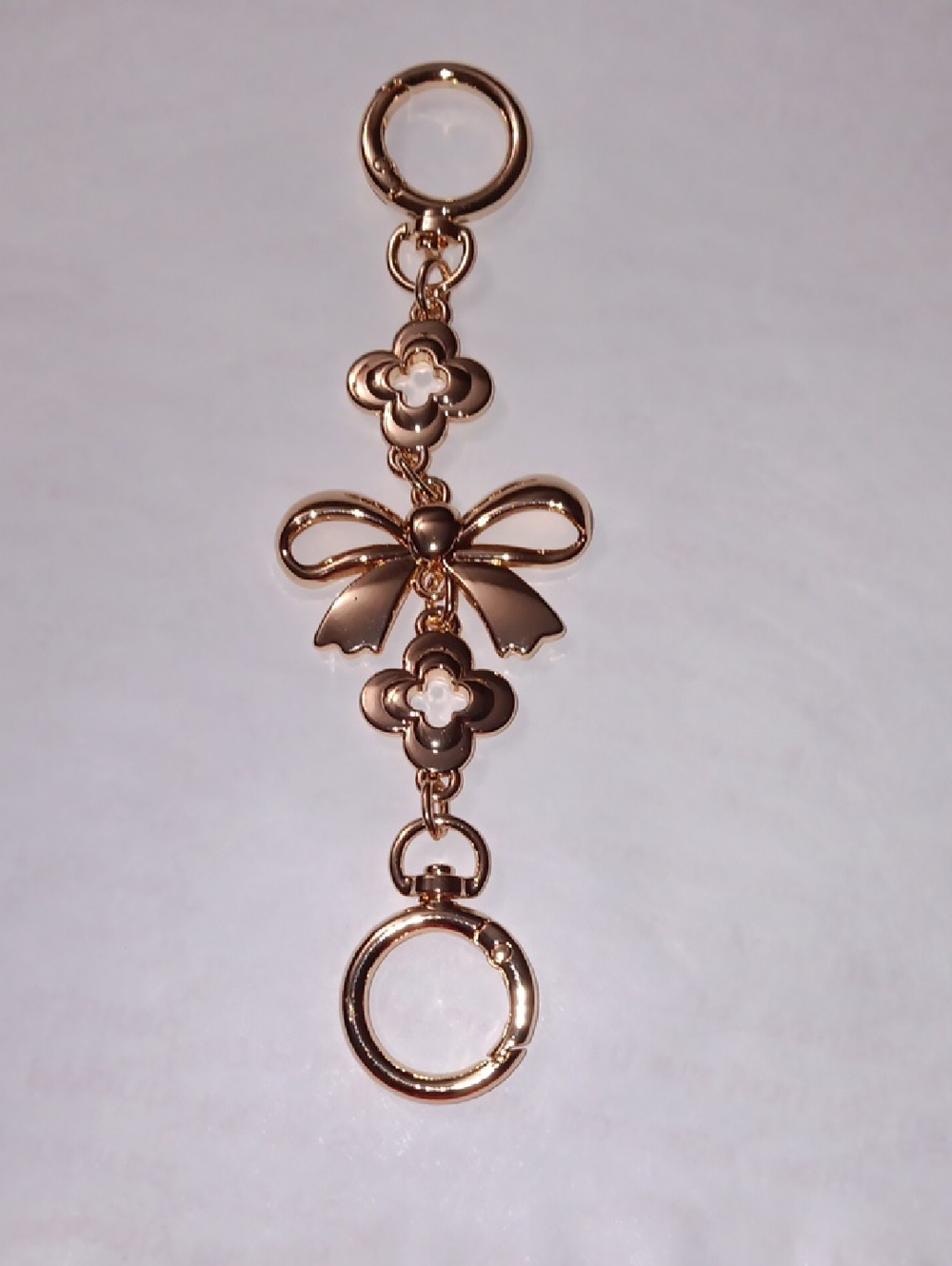 #69 Gold Flower Bow Dangle Strap Extender